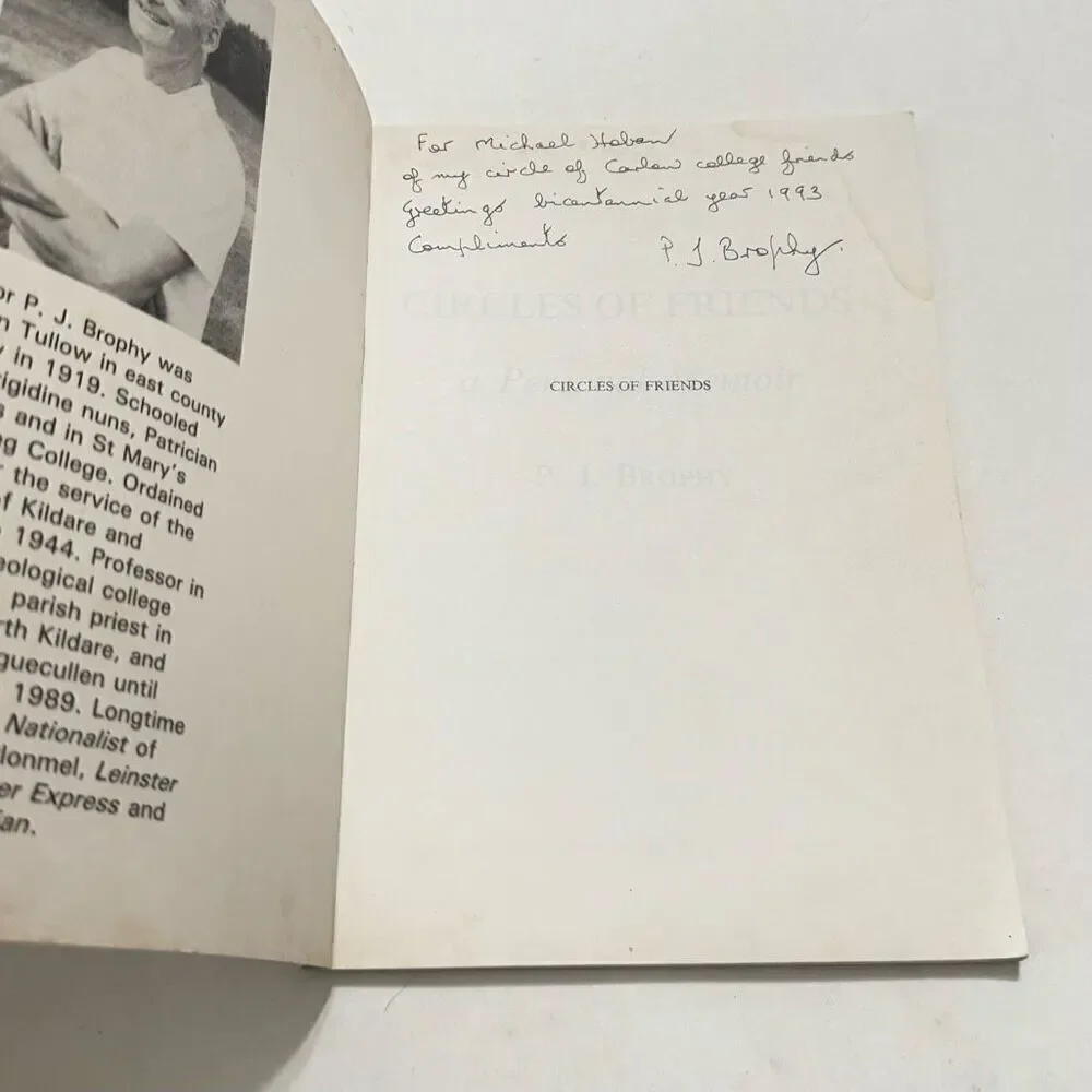 Circle of Friends A Personal Memoir by P.J. Brophy ( Signed, Paperback)